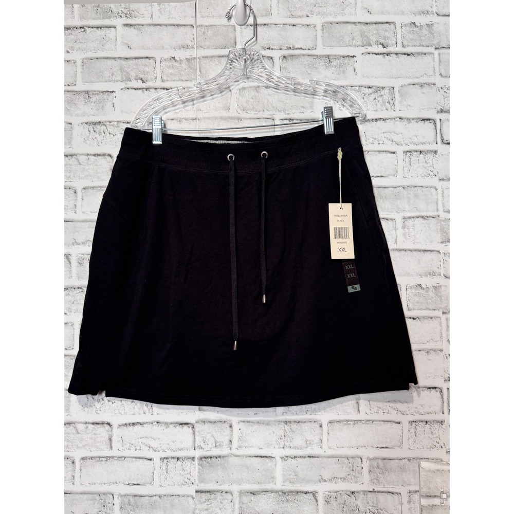 Green Tea‎ Womens XXL Black Active Skort Drawstring Waist FW7226H36/S NEW